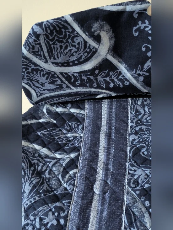 Vera Bradley Indigo Quilted Convertible Backpack Tote - Picture 8 of 12